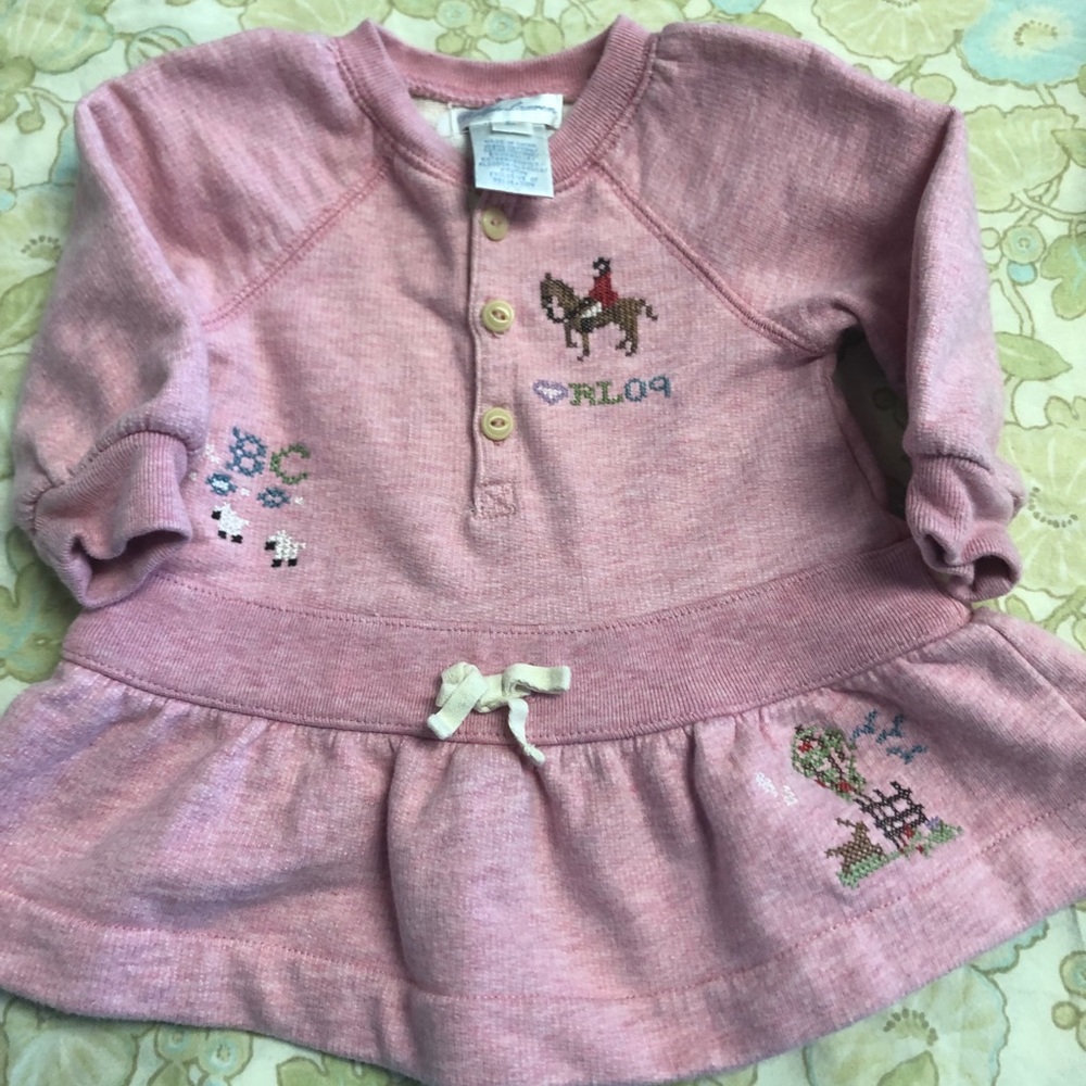 Ralph Lauren Polo Sz 3m fleece dress like new